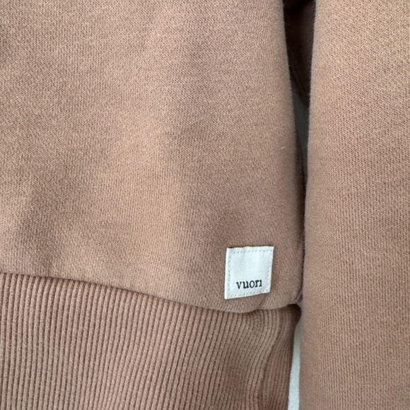 Vuori Women’s Restore half zip hoodie sweatshirt Tan S - Picture 4 of 7